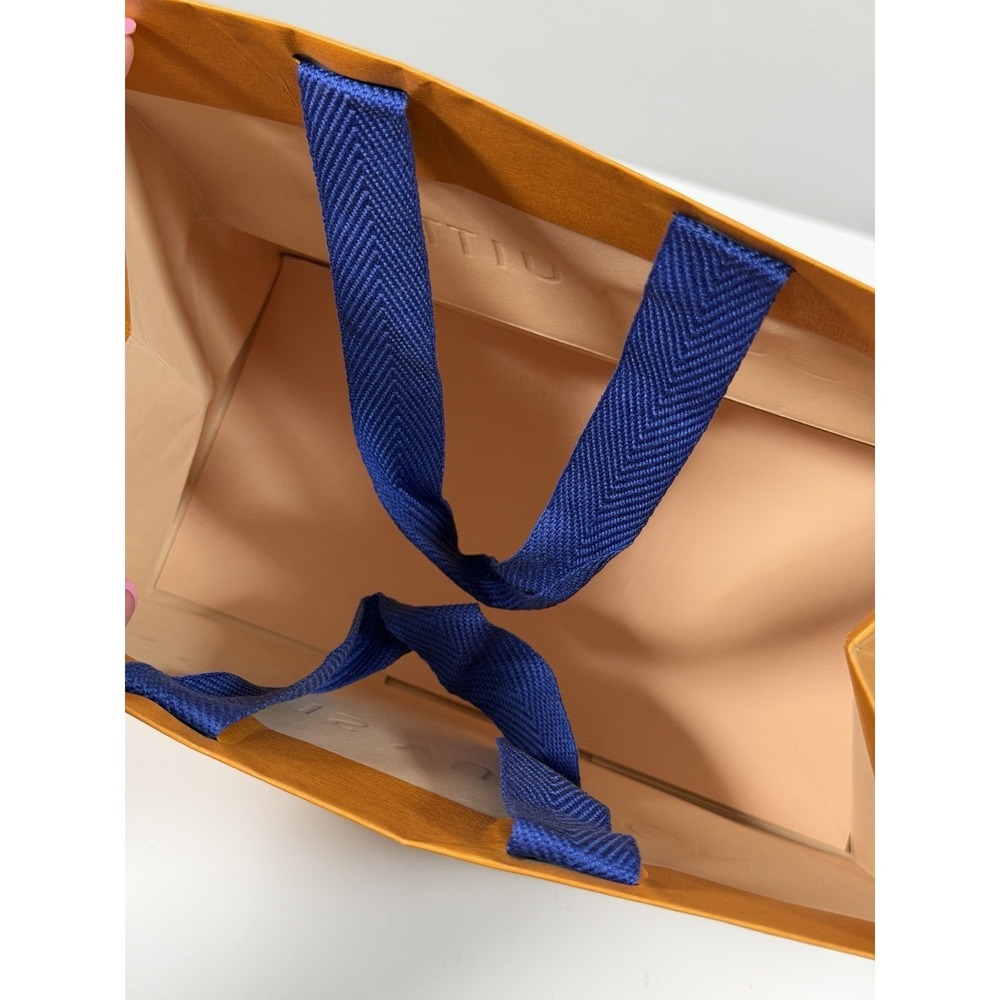 LOUIS VUITTON 8.5" x 7" Authentic Paper Gift/Shopping Bag Small Tote Orange 0022 - Picture 6 of 9